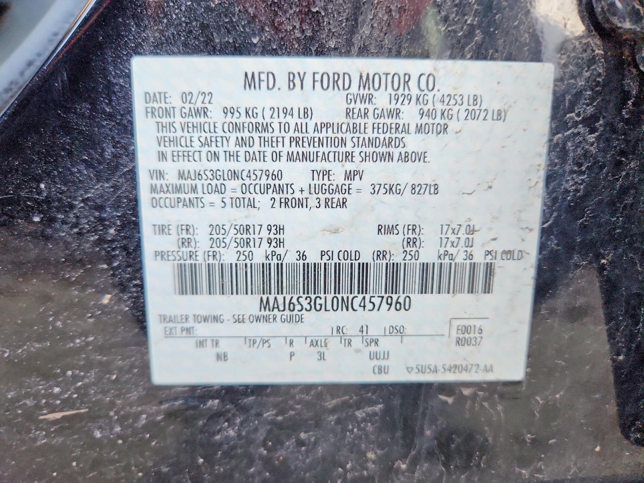 2022 FORD EcoSport