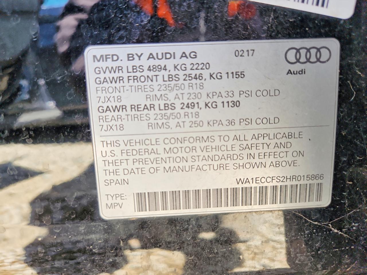 2017 AUDI Q3