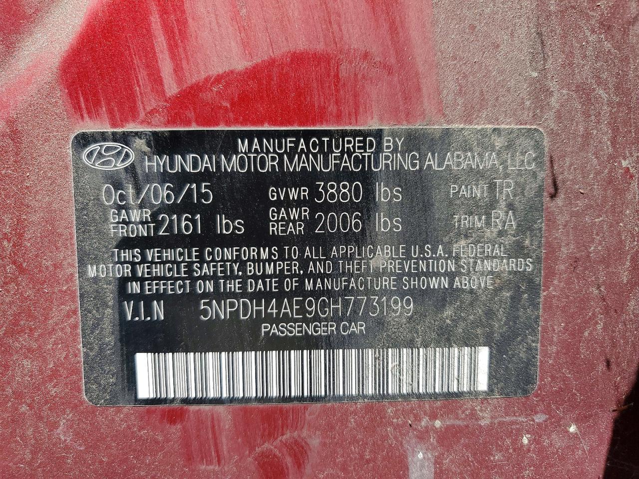 2016 HYUNDAI ELANTRA