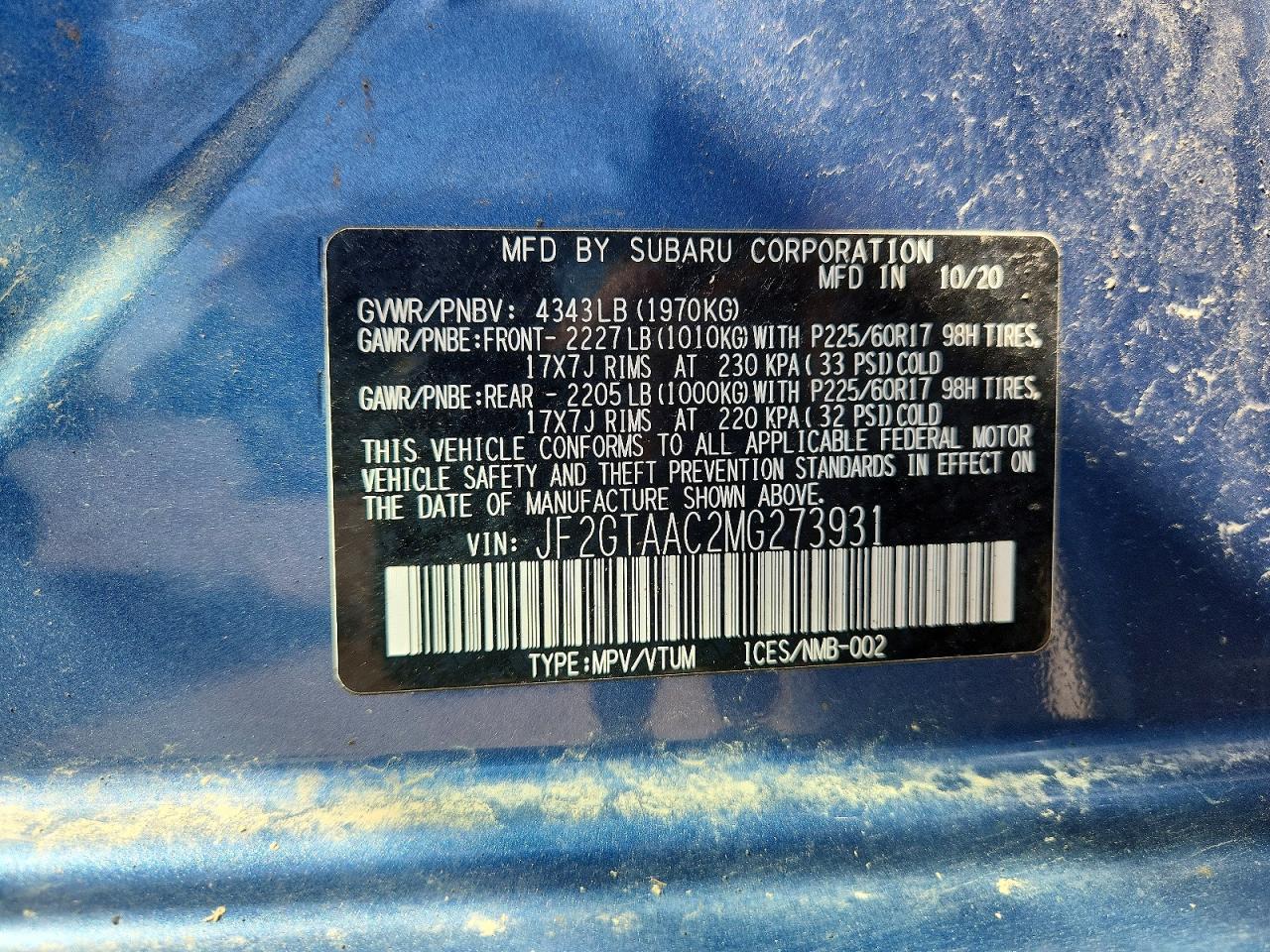 2021 SUBARU Crosstrek