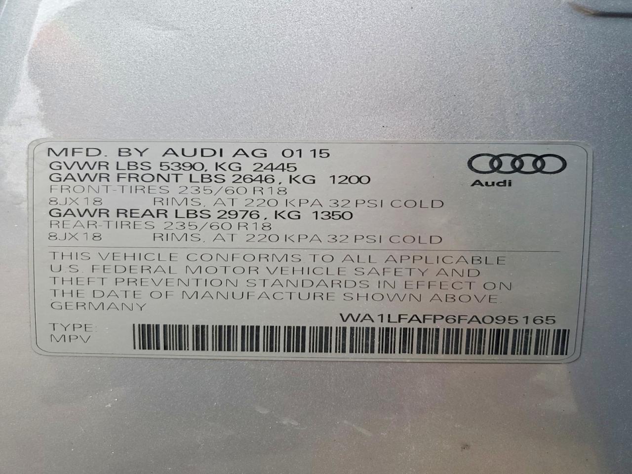 2015 AUDI Q5