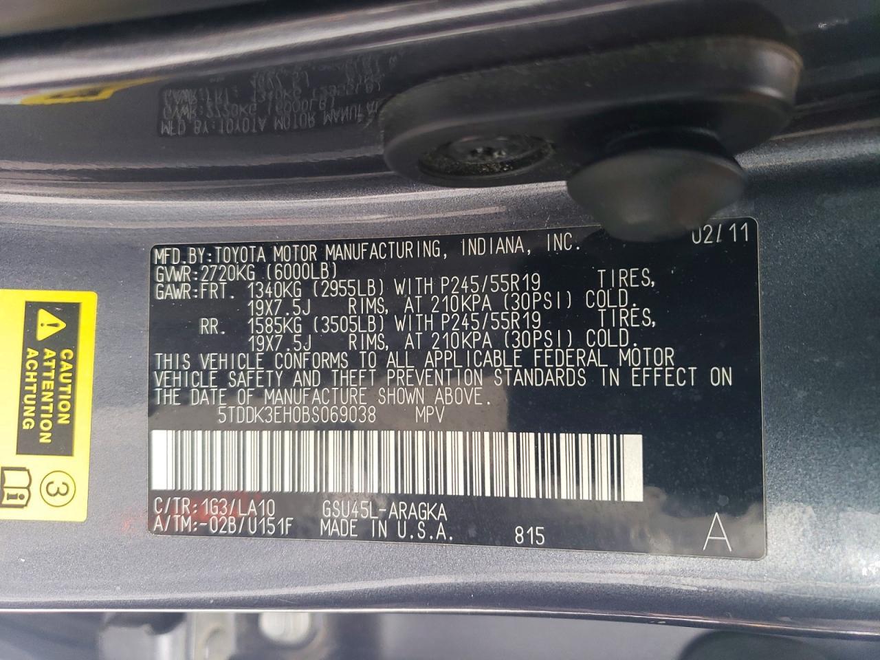 2011 TOYOTA HIGHLANDER