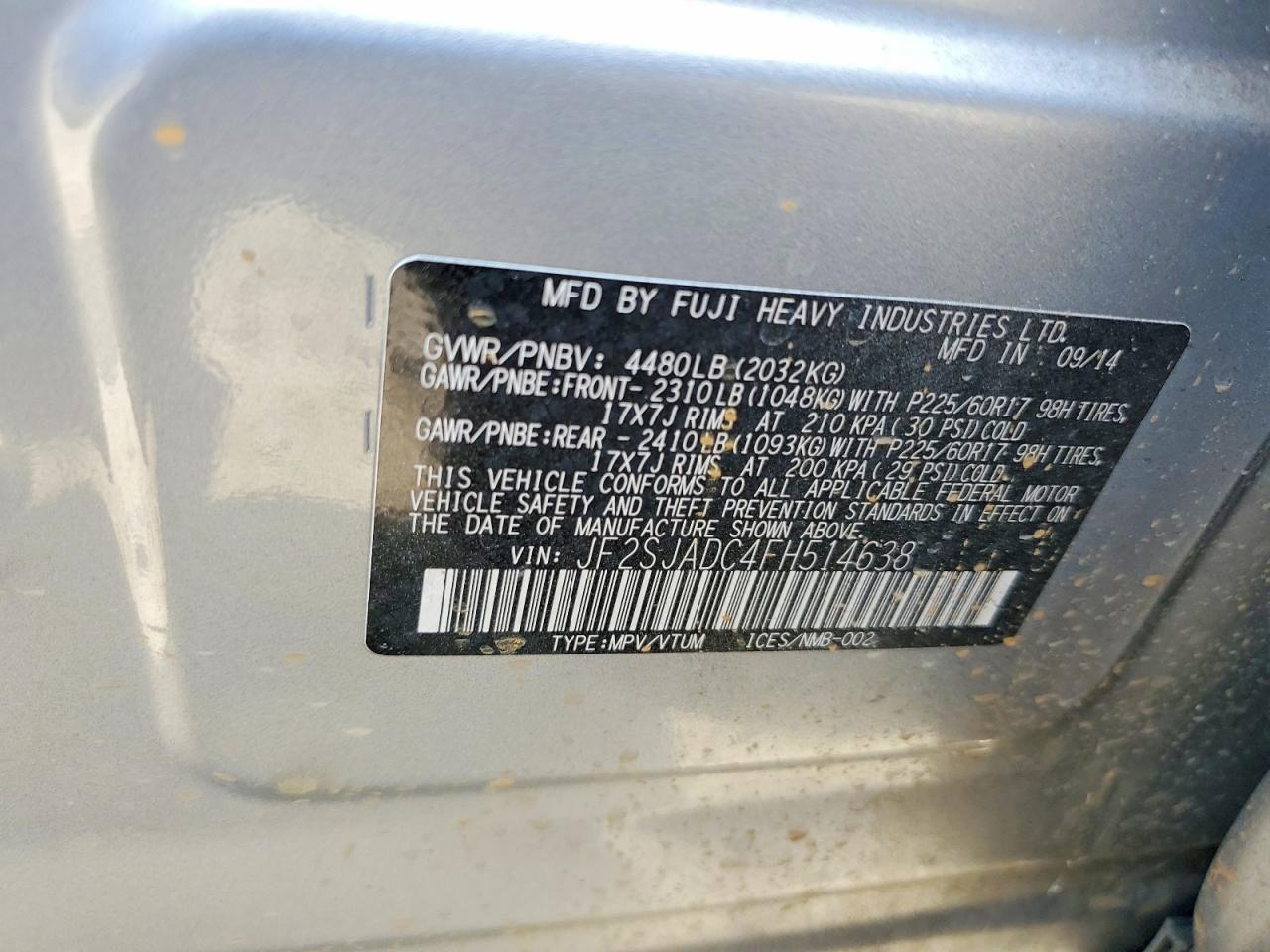 2015 SUBARU FORESTER