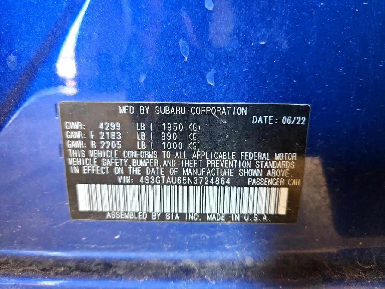 2022 SUBARU IMPREZA
