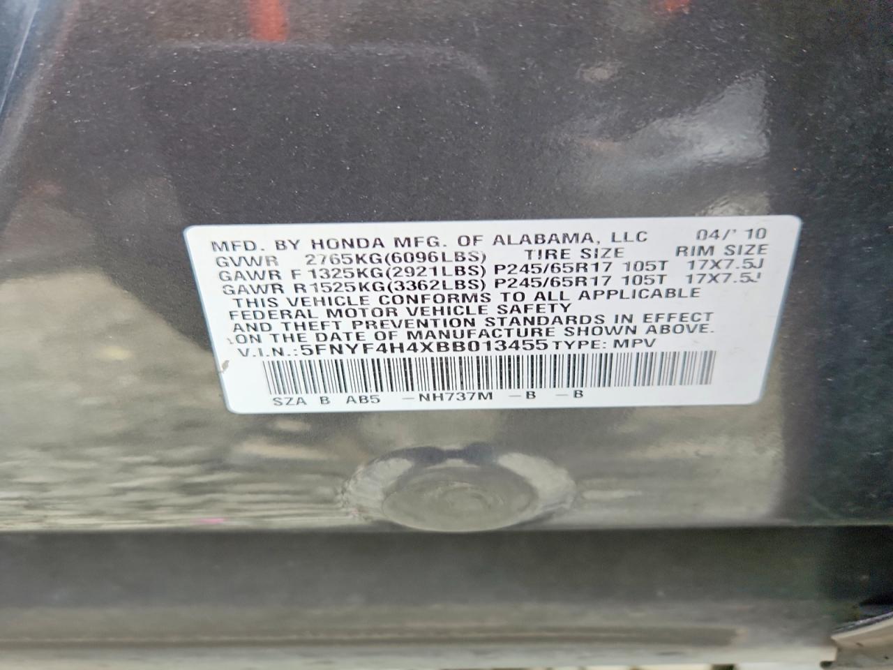 2011 HONDA PILOT