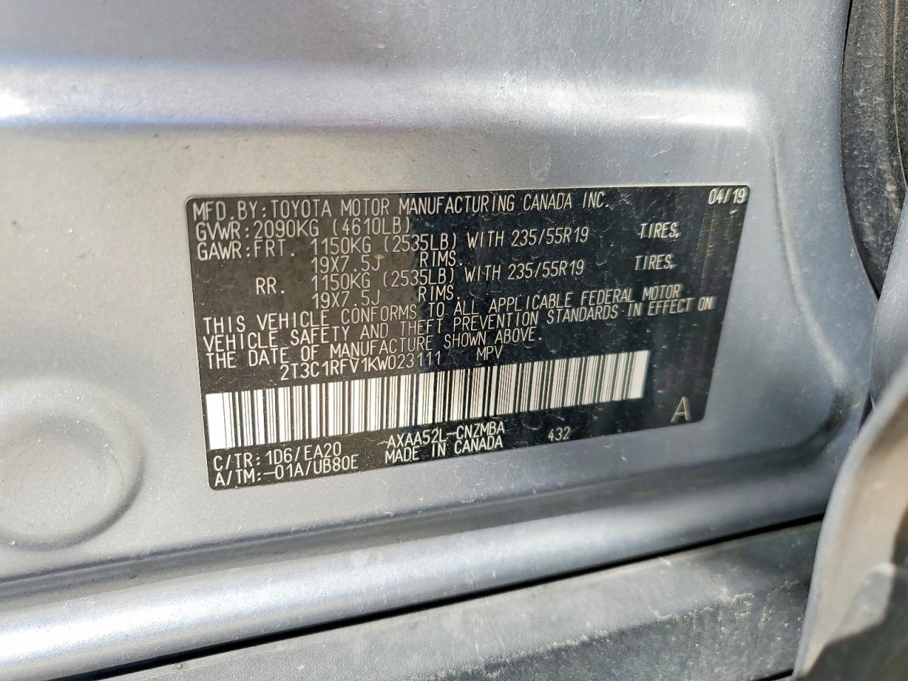 2019 TOYOTA RAV4
