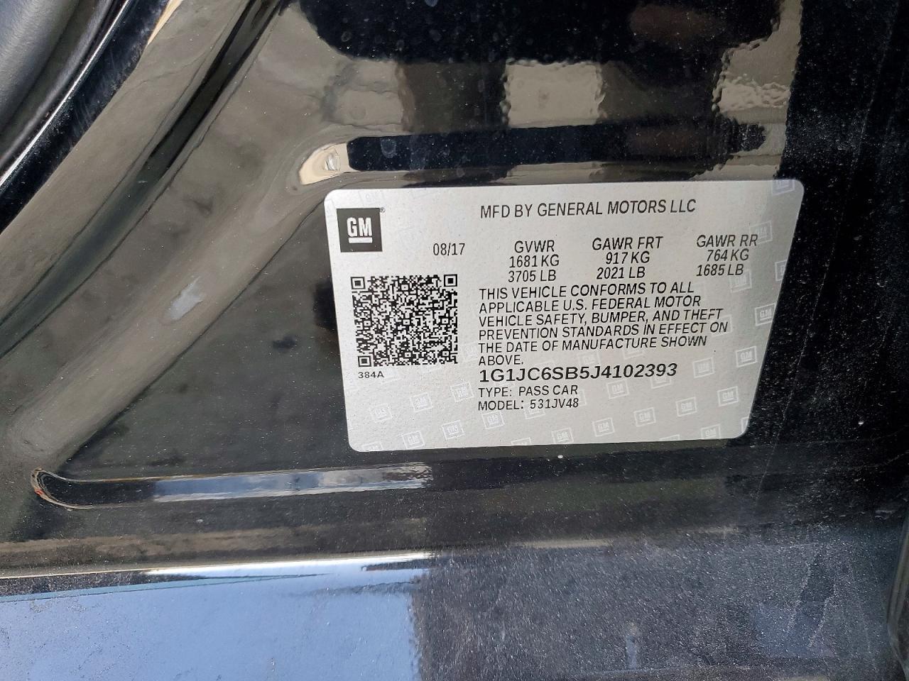 2018 CHEVROLET SONIC