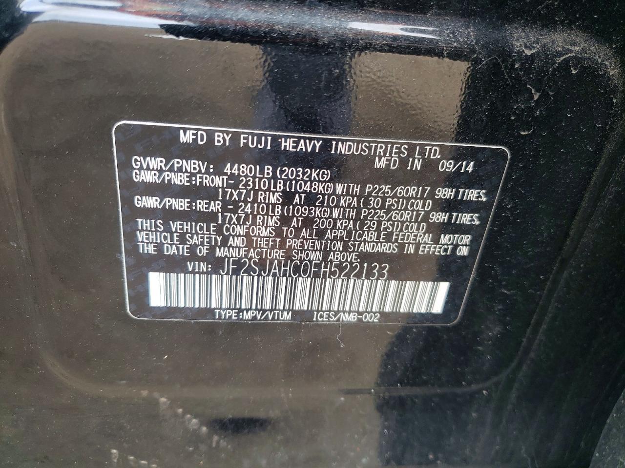 2015 SUBARU FORESTER
