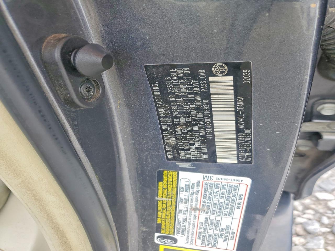 2007 TOYOTA CAMRY