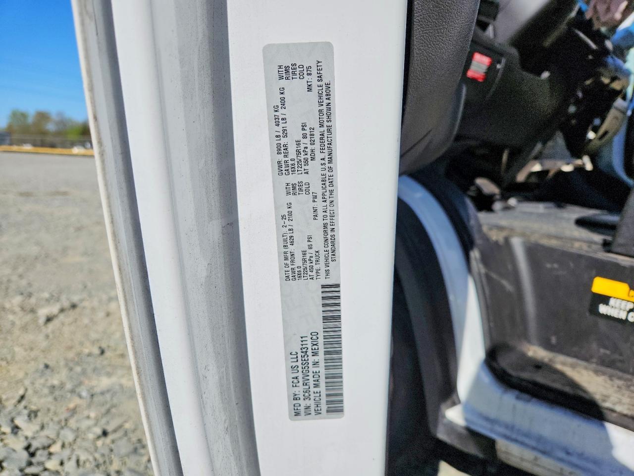 2025 RAM ProMaster 2500