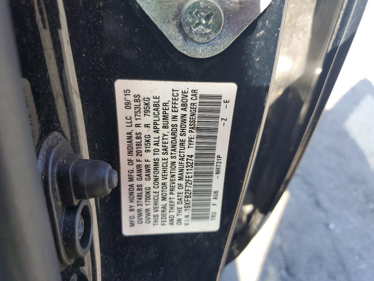 2015 HONDA CIVIC