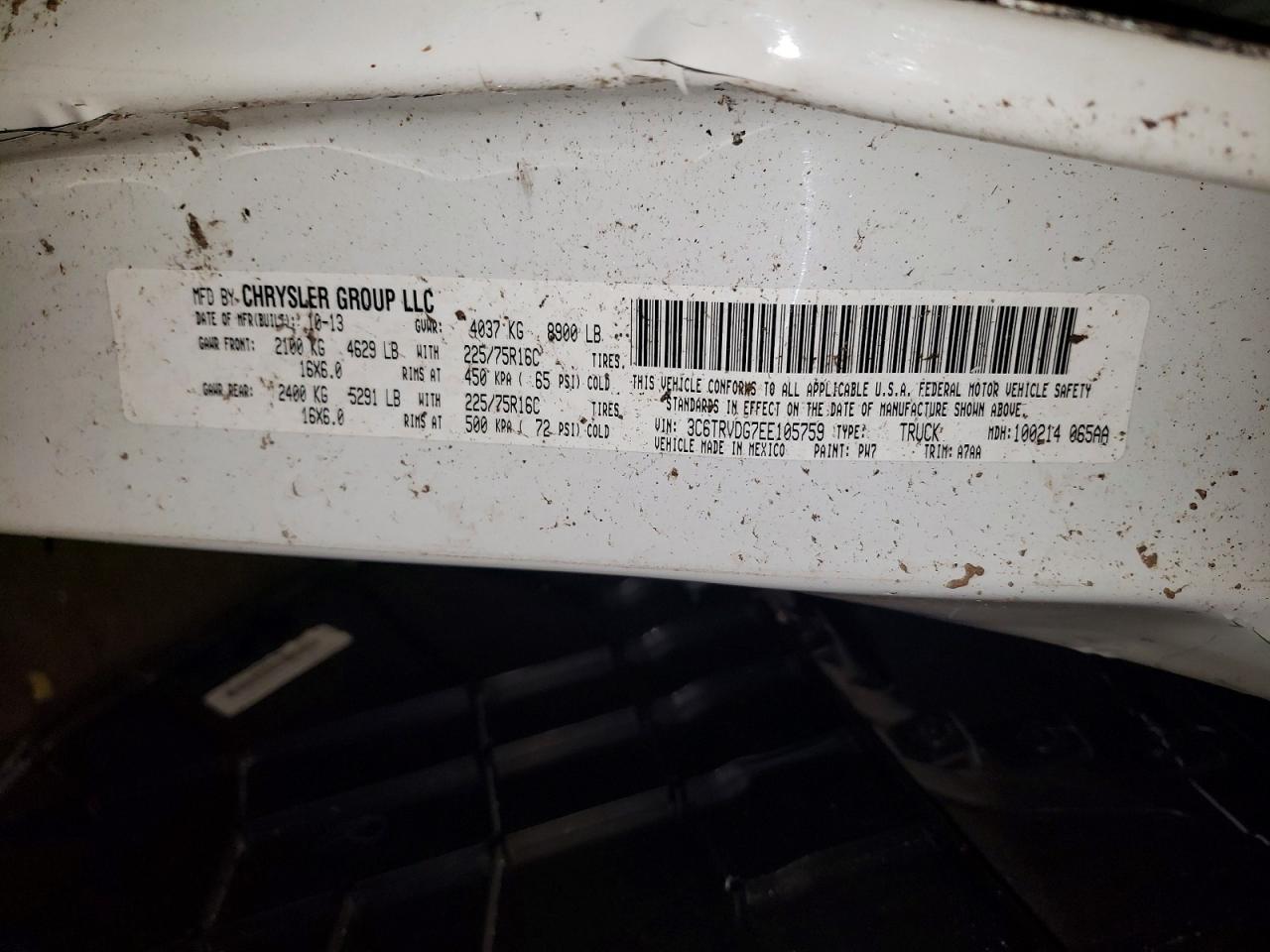 2014 RAM ProMaster 2500