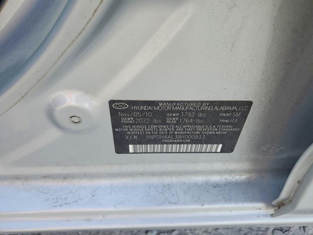 2011 HYUNDAI ELANTRA