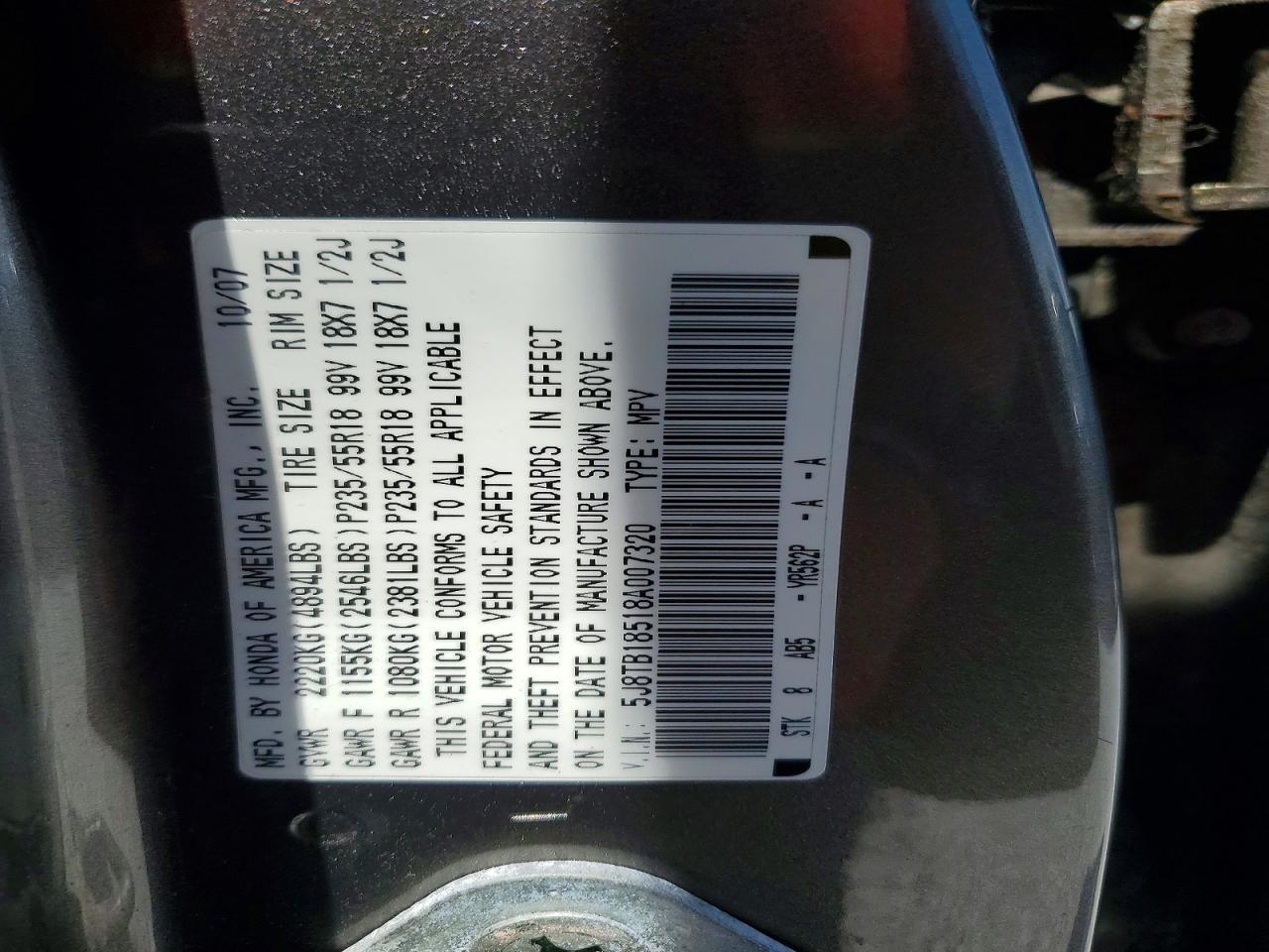 2008 ACURA RDX