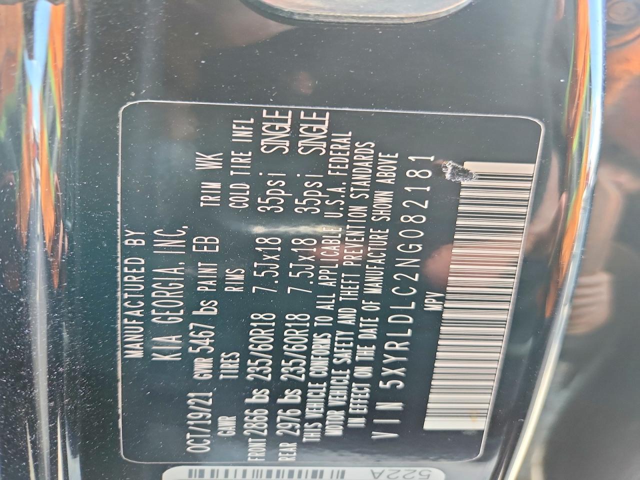2022 KIA SORENTO