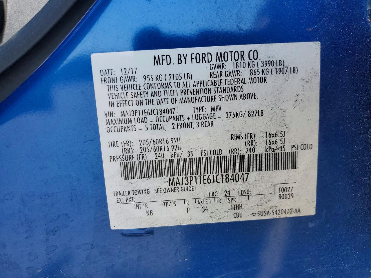 2018 FORD EcoSport
