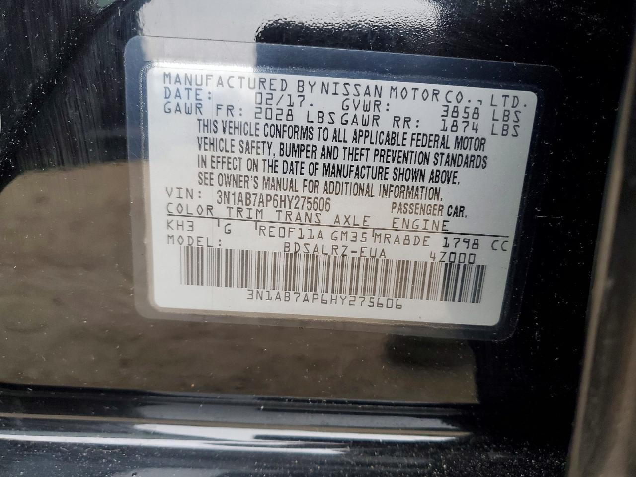 2017 NISSAN SENTRA