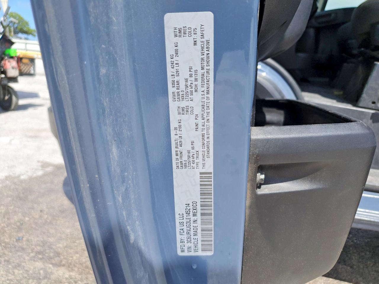 2020 RAM ProMaster 3500