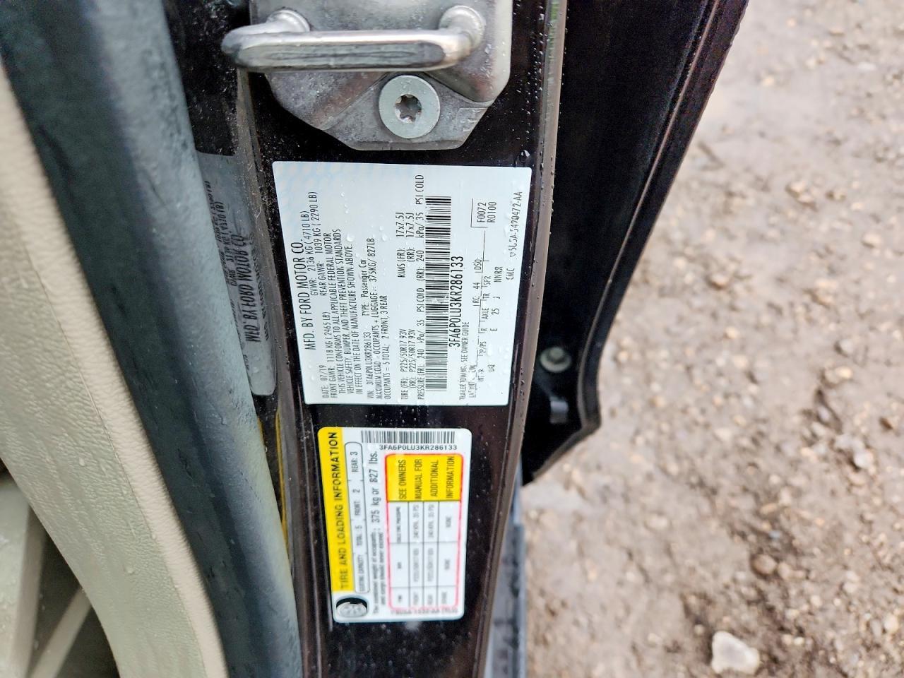2019 FORD FUSION
