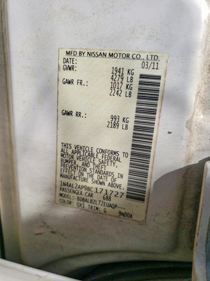 2011 NISSAN ALTIMA