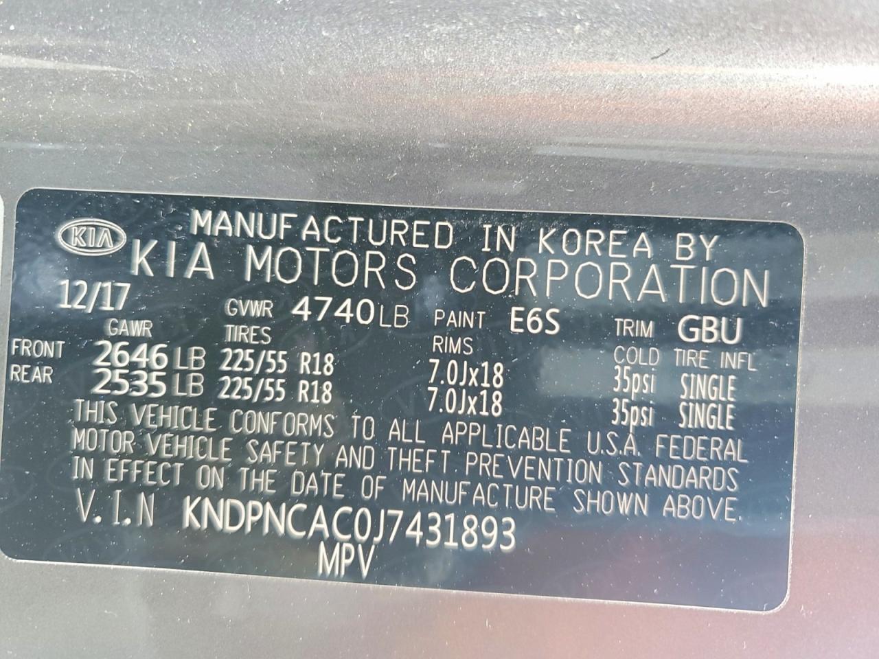 2018 KIA SPORTAGE