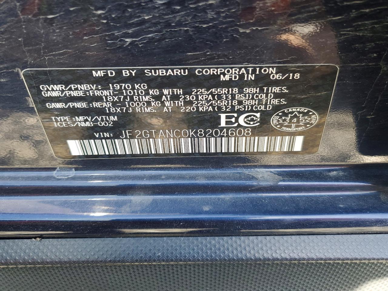 2019 SUBARU Crosstrek