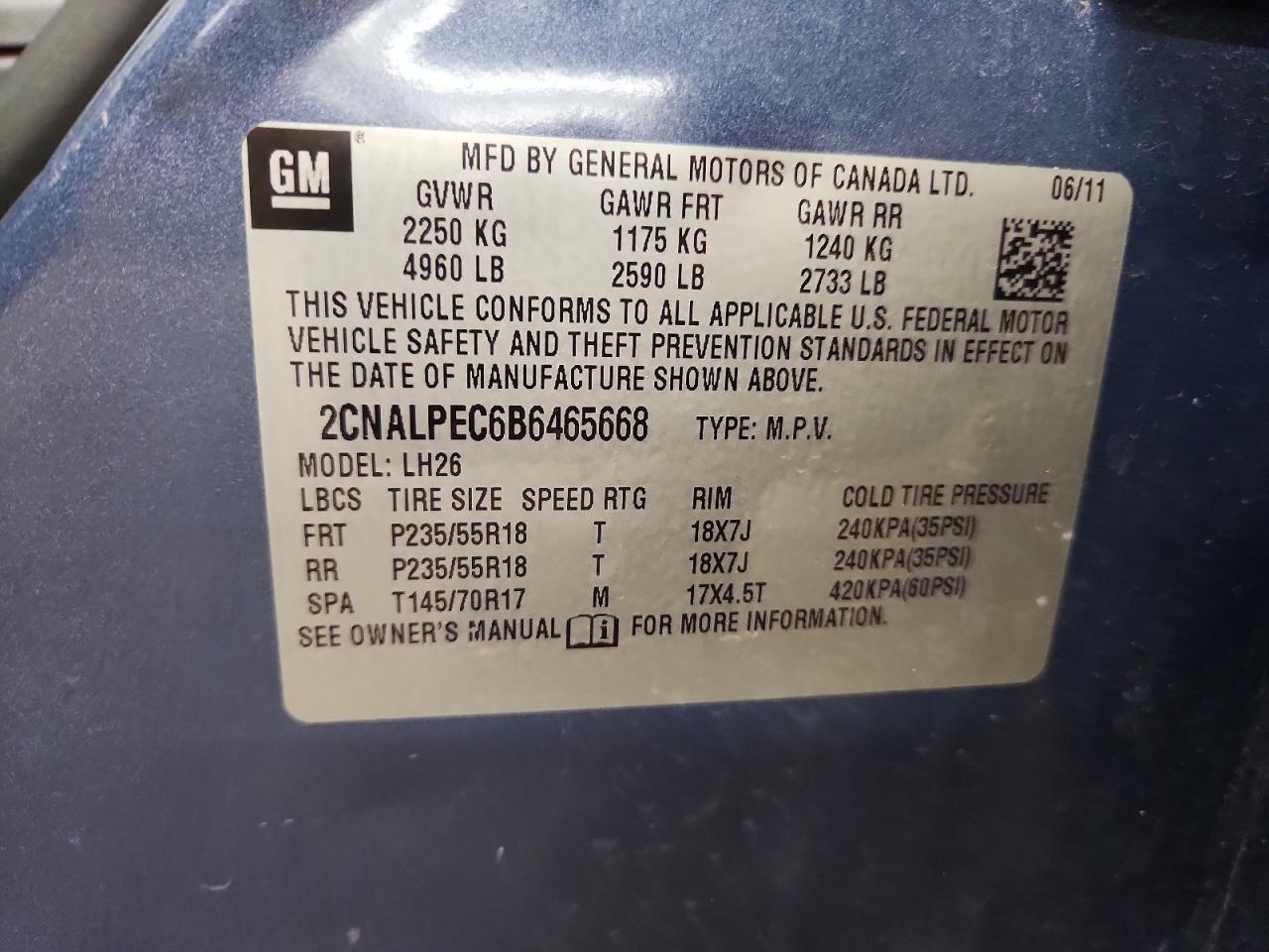 2011 CHEVROLET EQUINOX