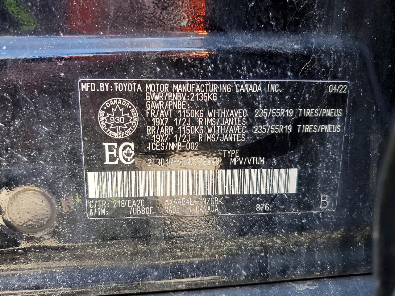 2022 TOYOTA RAV4