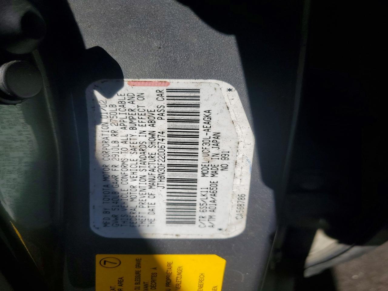 2002 LEXUS Ls 430