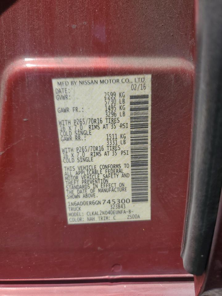 2016 NISSAN Frontier
