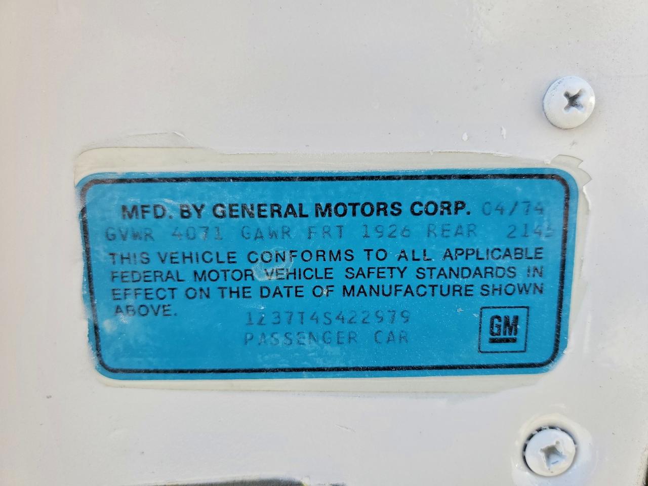 1974 CHEVROLET CORVETTE