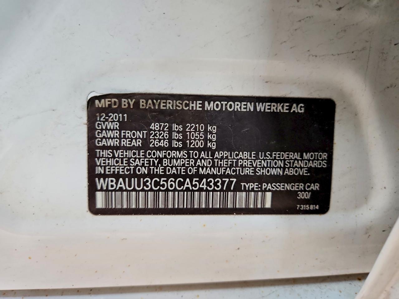 2012 BMW 3 SERIES