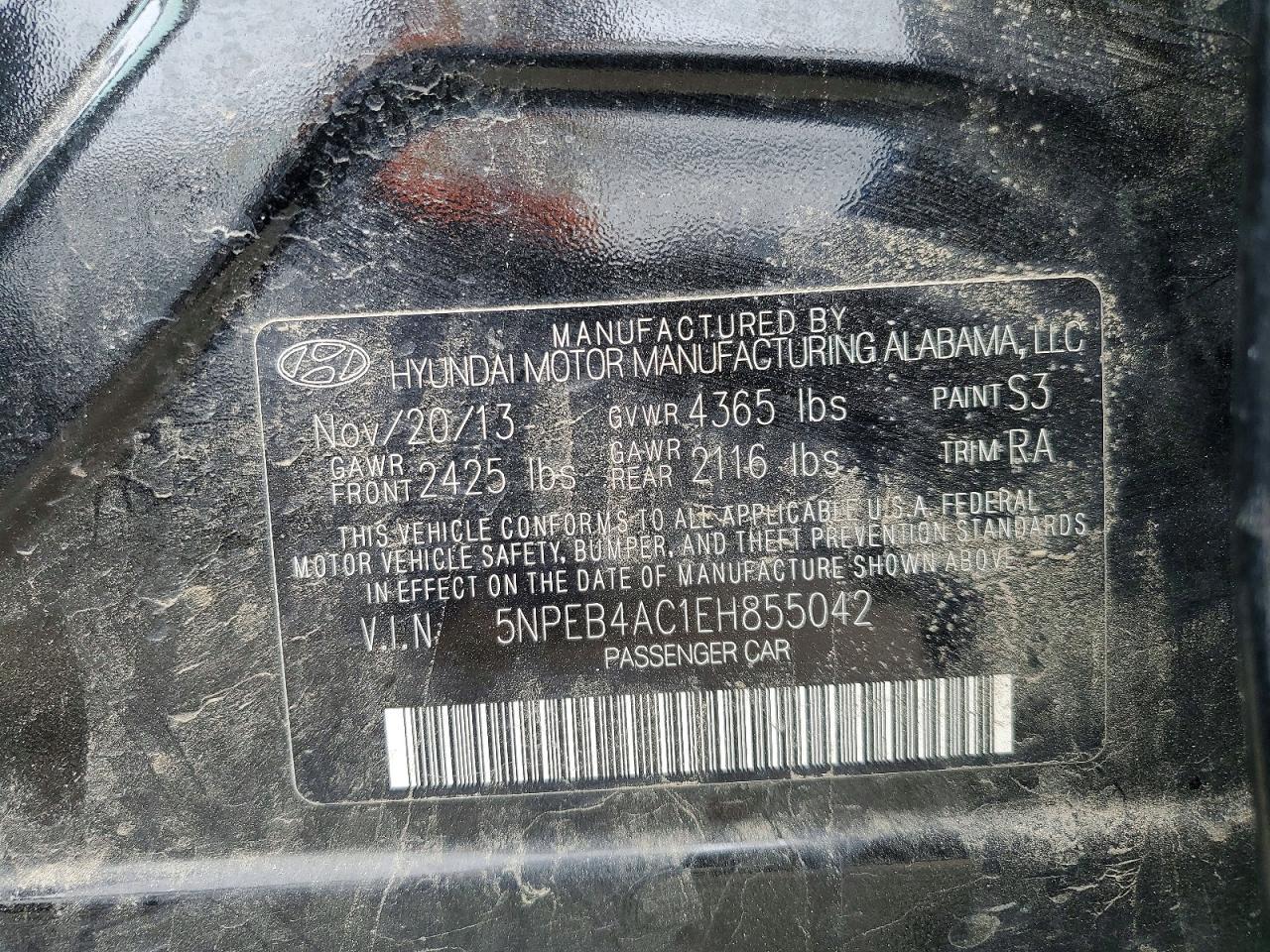 2014 HYUNDAI SONATA