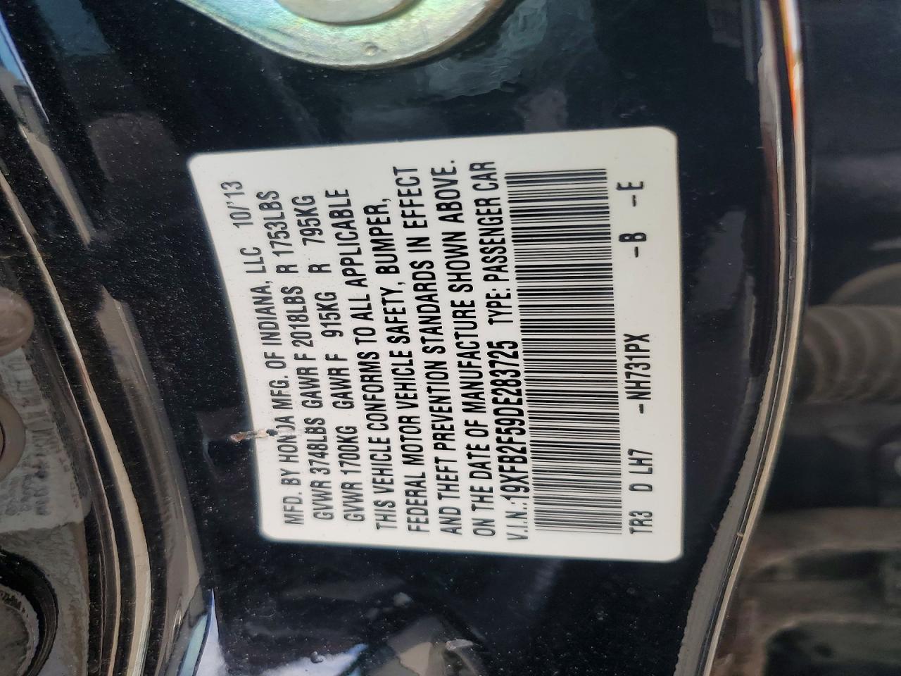 2013 HONDA CIVIC