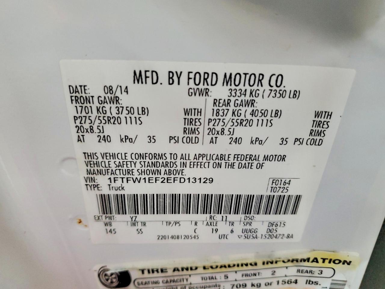 2014 FORD F-150 Lightning
