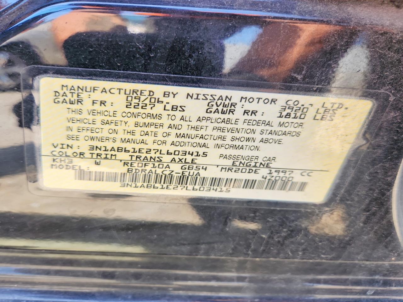 2007 NISSAN SENTRA