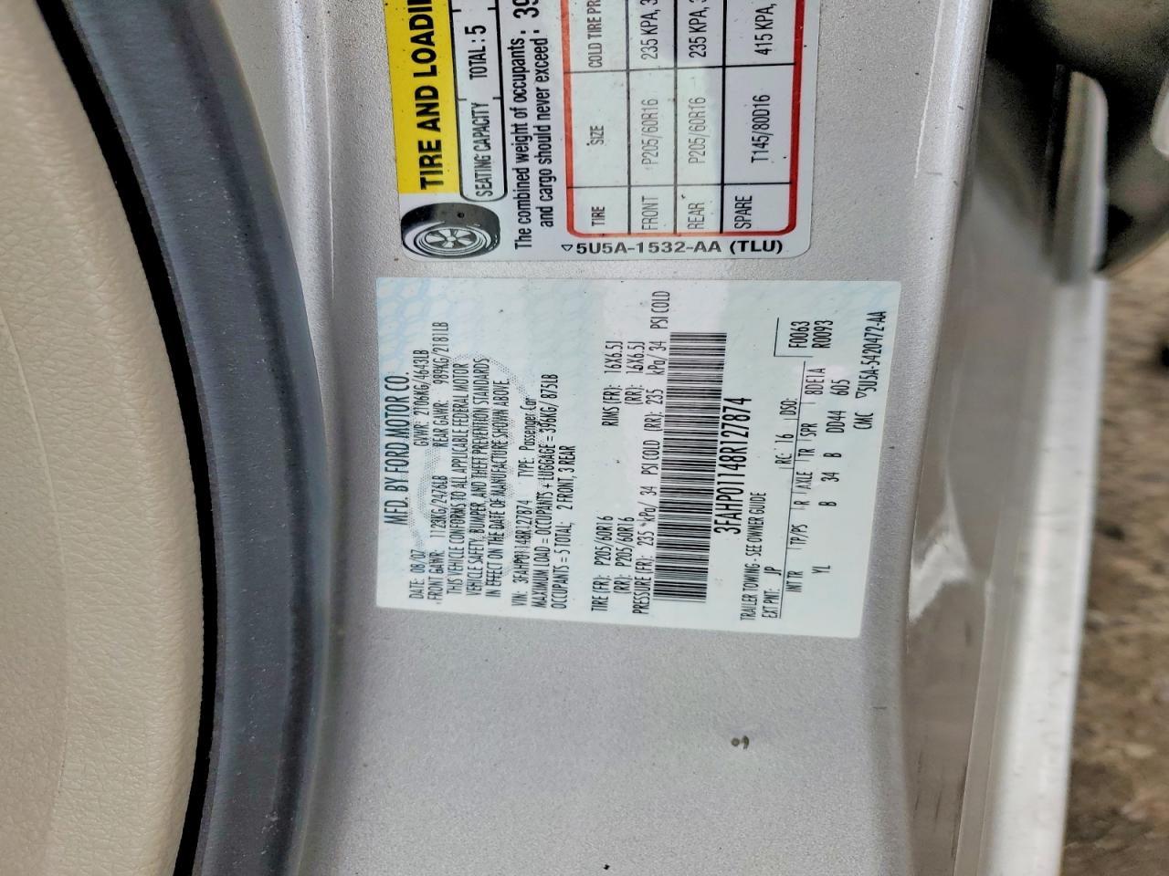 2008 FORD FUSION
