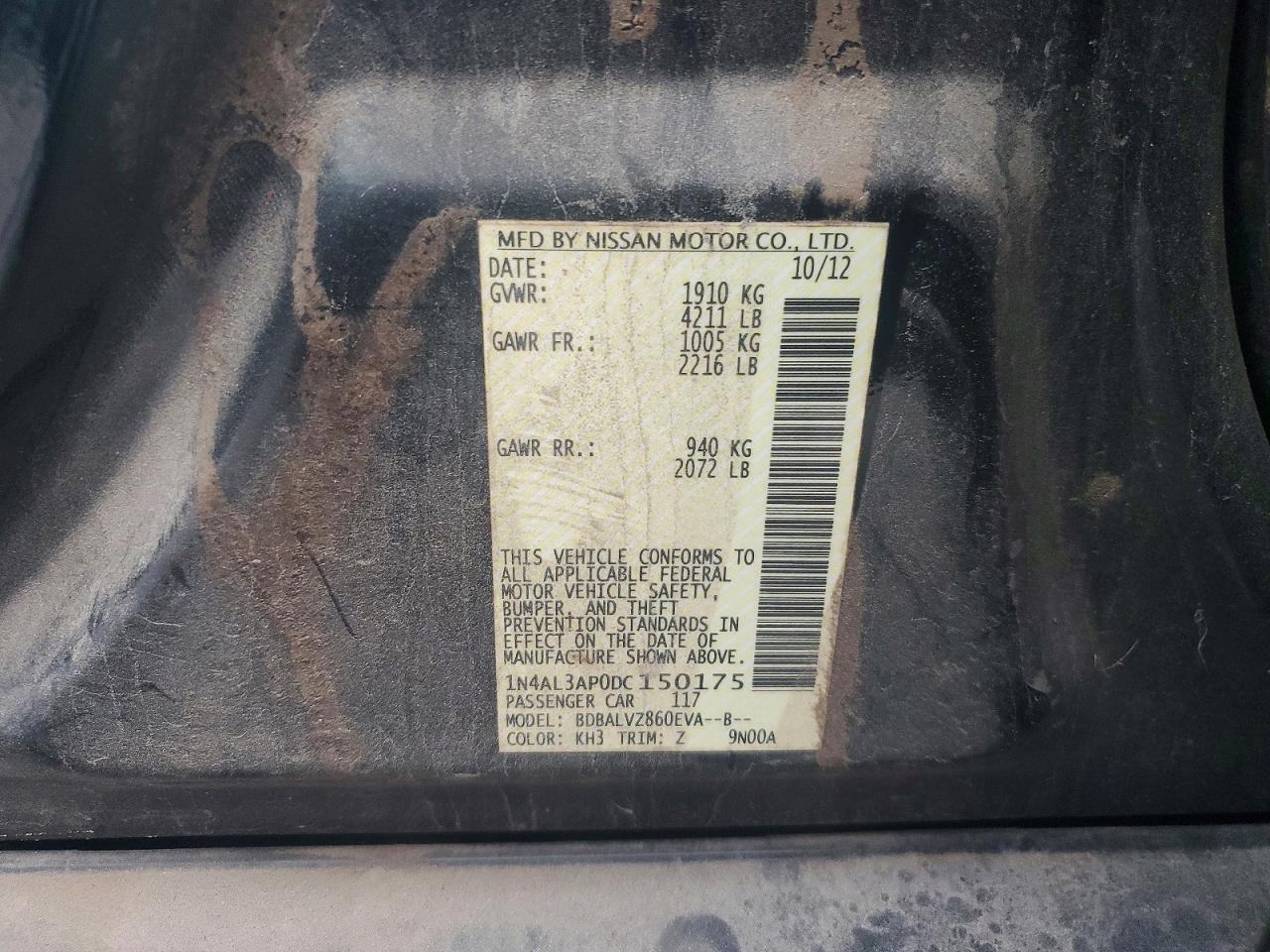 2013 NISSAN ALTIMA