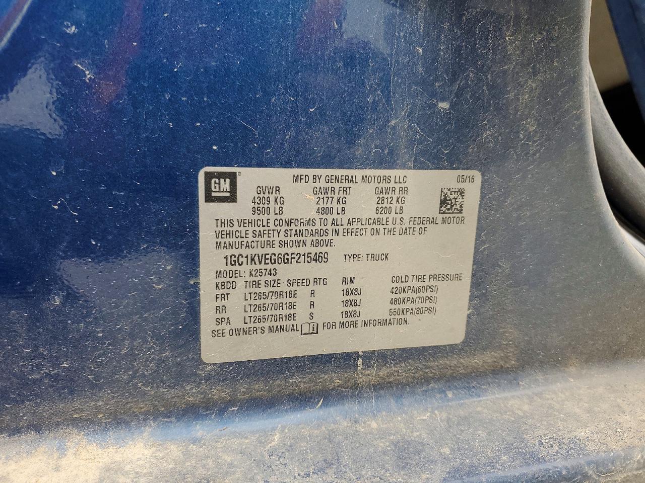 2016 CHEVROLET Silverado 2500