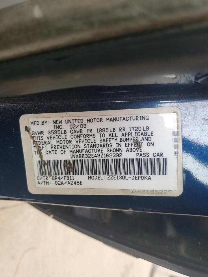 2003 TOYOTA COROLLA