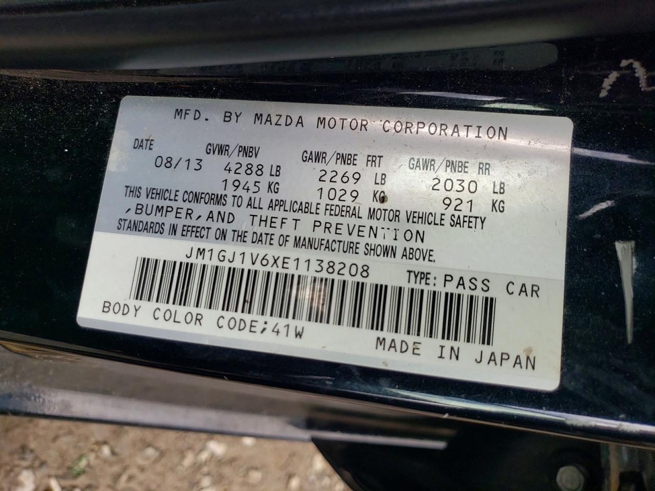 2014 MAZDA 6
