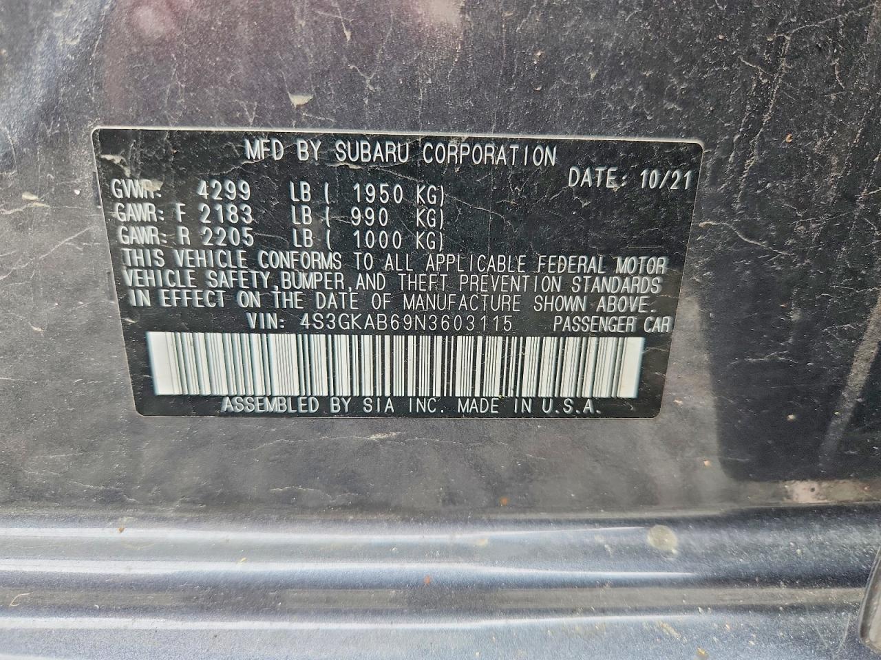 2022 SUBARU IMPREZA