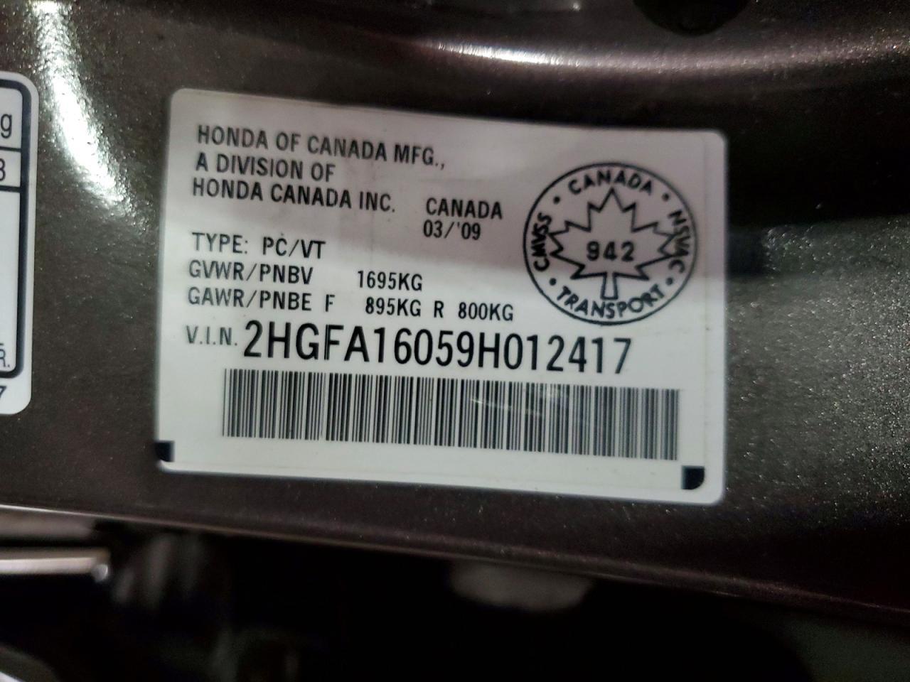 2009 HONDA CIVIC