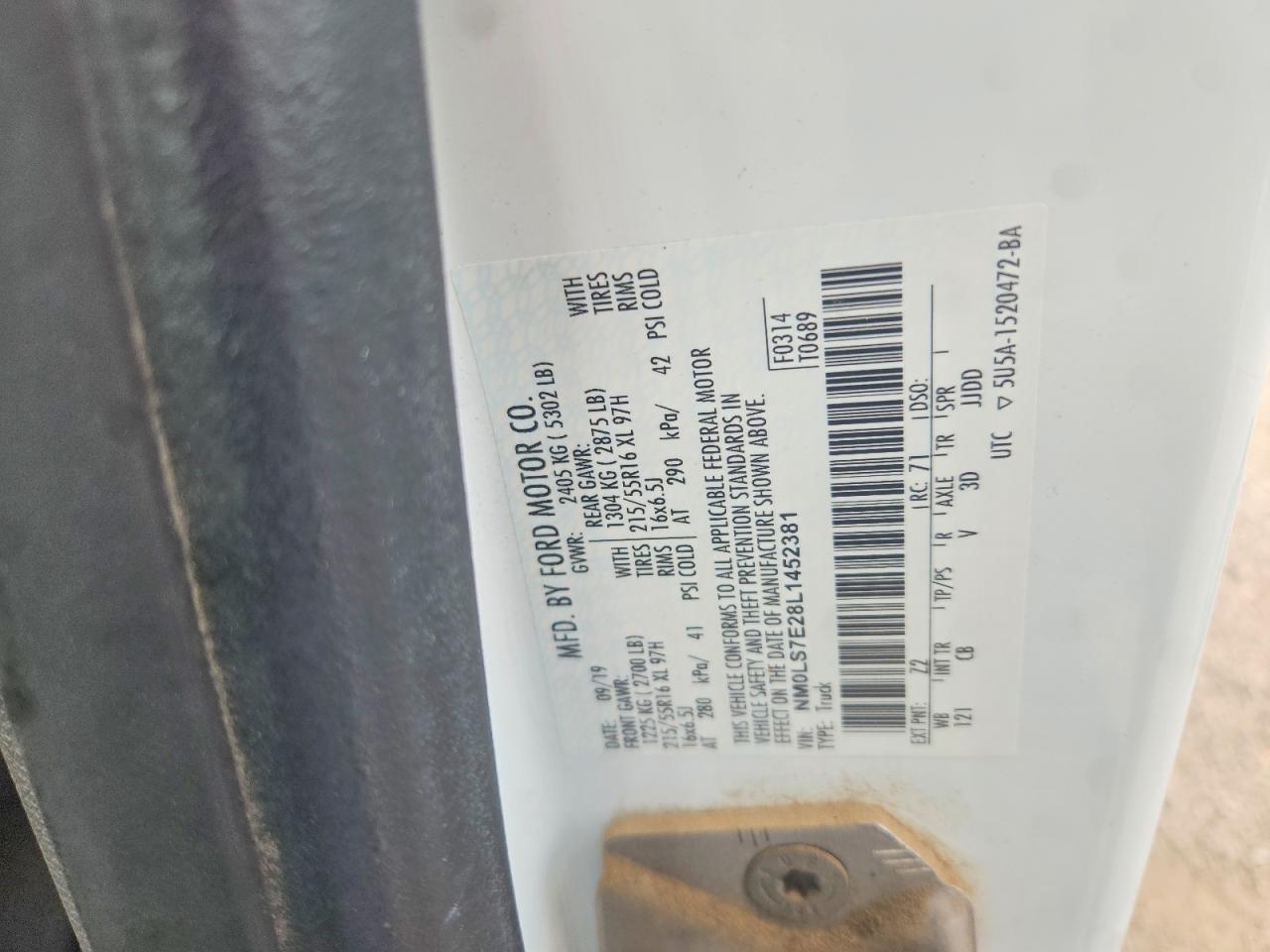 2020 FORD TRANSIT CONNECT