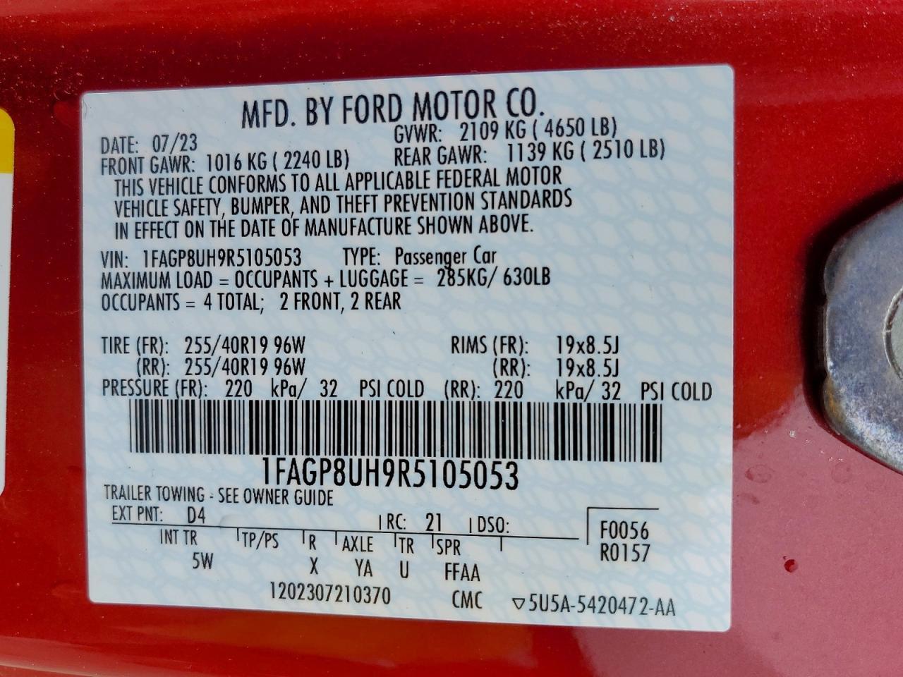 2024 FORD MUSTANG