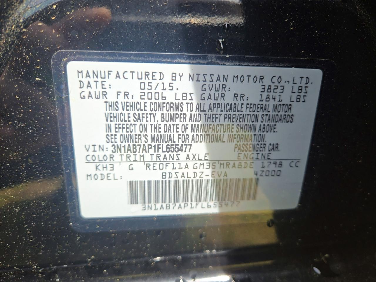 2015 NISSAN SENTRA