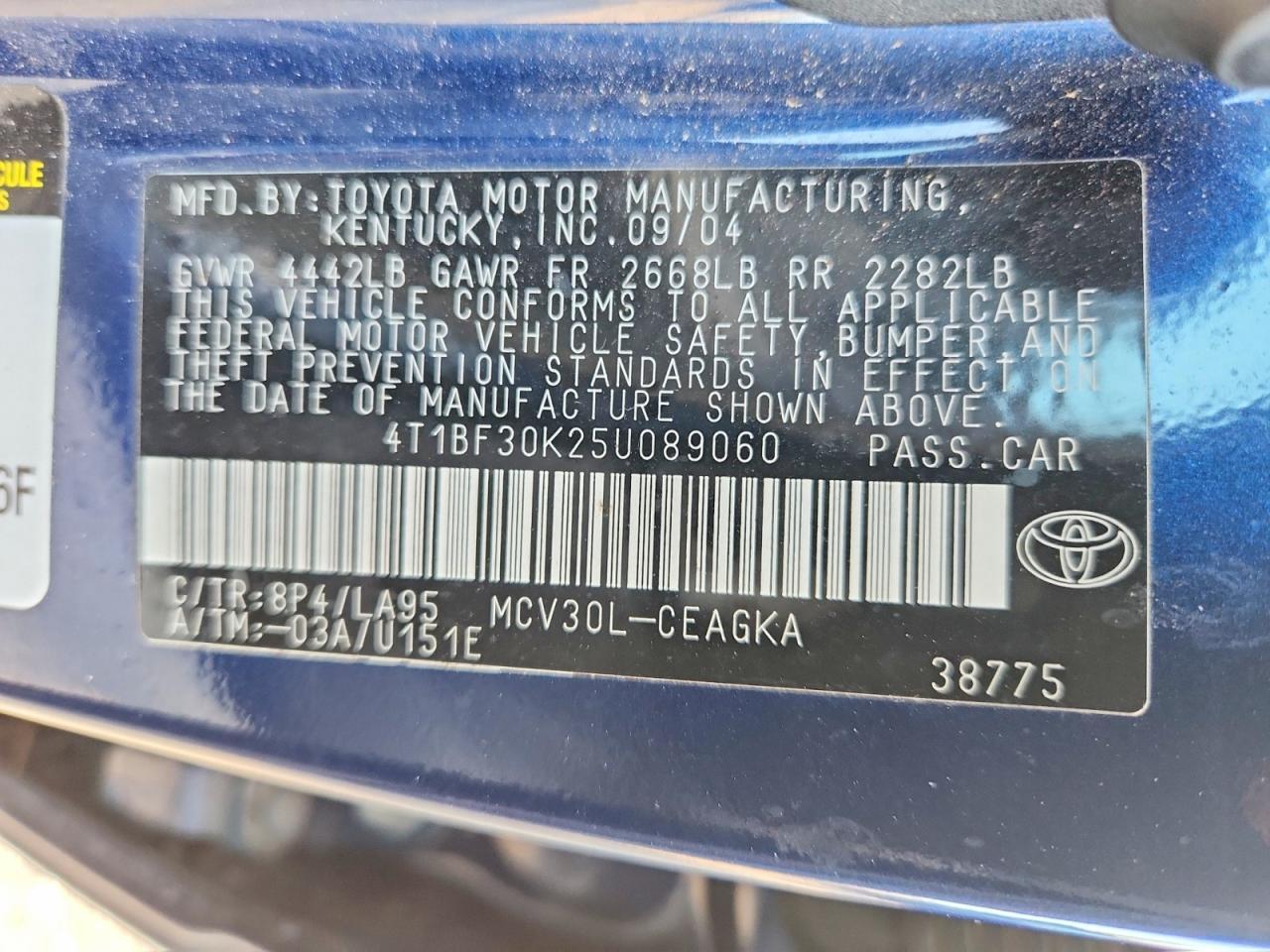 2005 TOYOTA CAMRY