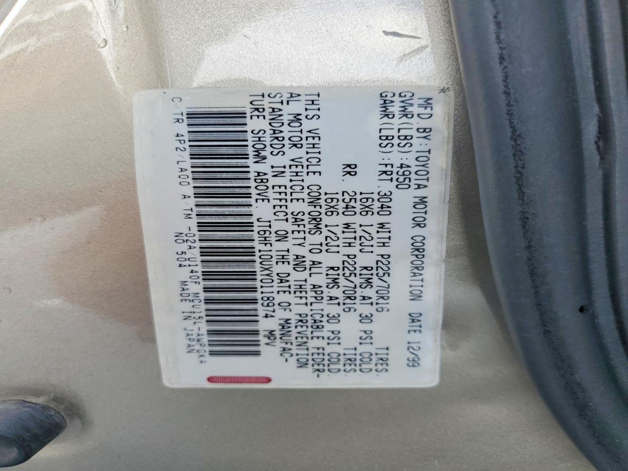 2000 LEXUS Rx 300