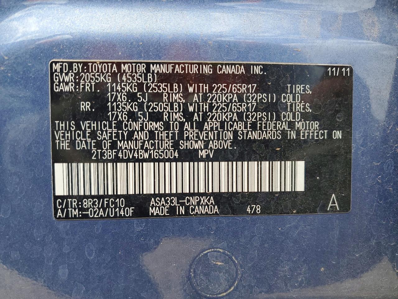 2011 TOYOTA RAV4