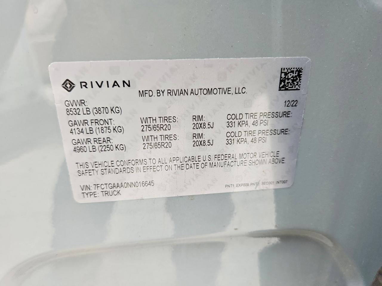 2022 RIVIAN R1t